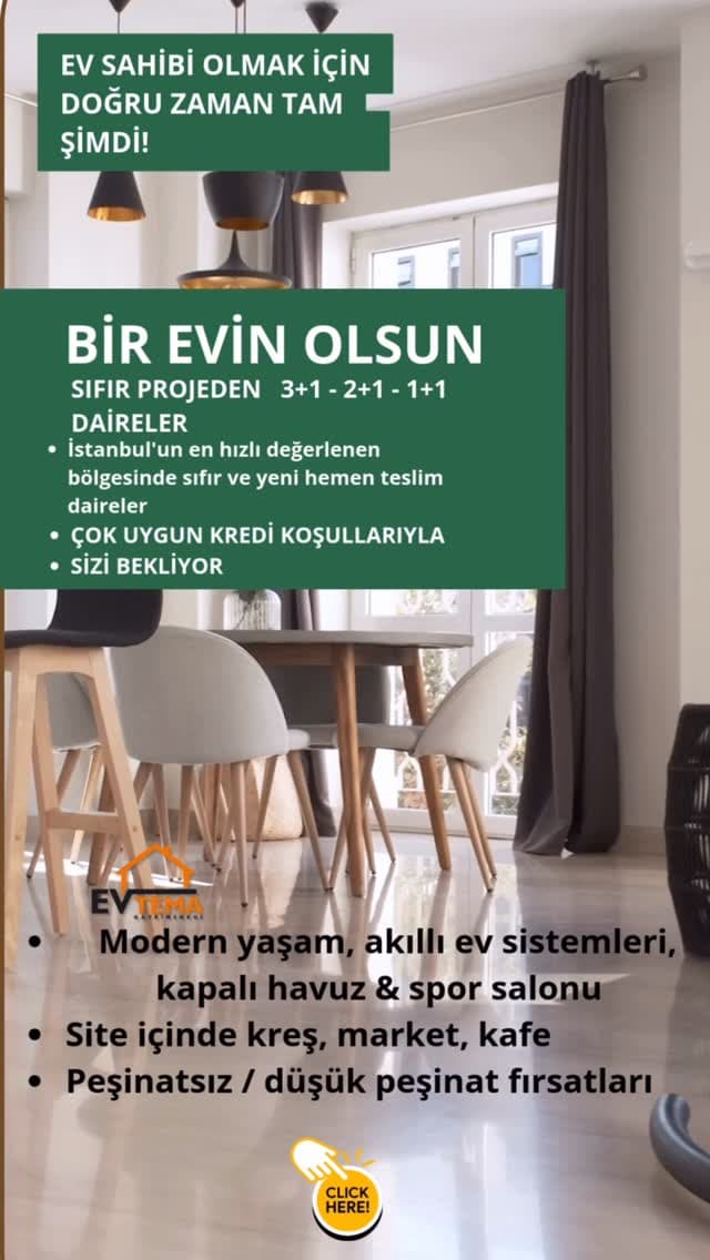 "Beylikdüzü’nde sıfır daire hayalinizi ertelemeyin!
Yeni projelerden en avantajlı fırsatlar, çok uygun kredi koşullarıyla burada!
Herkesi ev sahibi yapıyoruz.
Beğendiğiniz projeden, bütçenize tam uyan evinizi hemen alın!
Oturuma hazır ya da Bitmeye yakın projelerden mutlaka Yerinizi ayırtın.
Beğendiğiniz projeden bütçenize uyan sıfır dairenizi hazır krediyle hemen alın! Tüm bankalarla anlaşmamız sayesinde en uygun oranı sizin için bulup, başvuru sürecini hızlandırıyoruz.
Detay ve fiyat bilgisi için yazın
#BeylikdüzüEvFırsatları #SıfırDaire #KonutKredisi2026 #EvSahibiOl #UygunKredi
#satılıkdaire #krediyeuygun #satılık #daire #ilkevim #uygunkredi